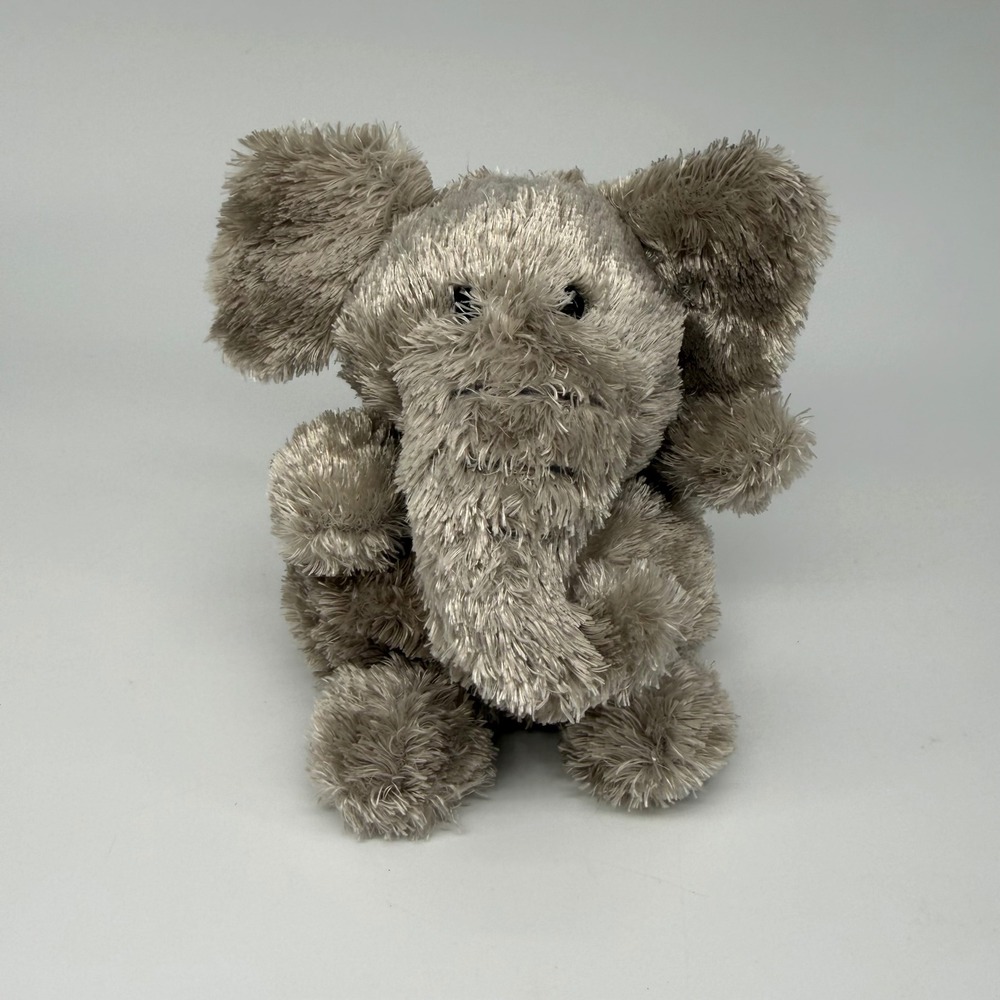 Russ Berrie Kristi Elephant Plush Gray Shaggy Beanbag Luvvies Russ Buddies 39577